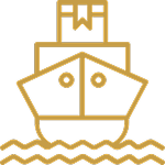 Cargo boat icon